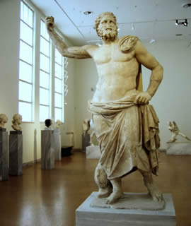 Stylised portrait of Poseidon