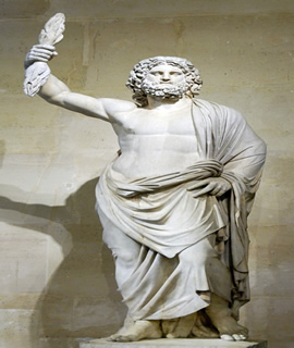 Stylised portrait of Zeus